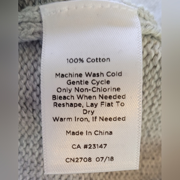 Talbots Gray Long Sleeve Knit Sweater Petite Large - Picture 7 of 9